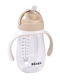 Cana cu pai din tritan Beaba 300 ml Clay - 1