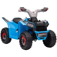 HOMCOM ATV Electric pentru Copii 18-36 Luni din PP si Metal, Viteza Maxima 2.5 km/h, Design Atractiv Albastru Gri Negru | Aosom Romania - 1