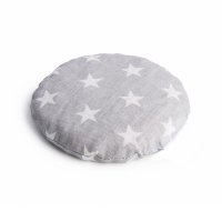 Pernuta anticolici, Qmini, Umpluta cu samburi de cirese, Cu husa din bumbac, Diametru 14 cm, Grey Stars - 1
