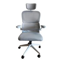 Scaun de birou, Recko, Gri, 64x58x133 cm - 4