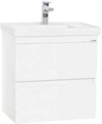 Set Baza front MDF si Lavoar seria 286, suspendata cu sertare, 60 cm, alb - 1
