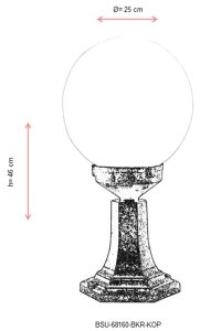 Aplica de perete exterior KOP Maro 46x25 cm - 3