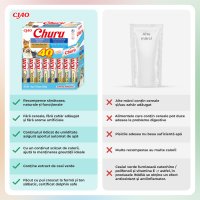 INABA Churu Creamy Varieties, Ton, cutie recompense fără cereale pisici, (piure), 560g - 7