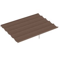 Outsunny Acoperis de schimb pentru pergola, poliester impermeabil, 10 orificii de drenaj, 350x260 cm, gri - 1
