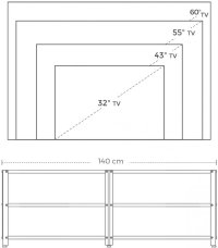 Comoda Vasagle, 140x39x52cm - 5