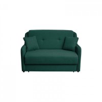 Canapea extensibila GALA pentru 2 persoane, cu arcuri si spatiu de depozitare, verde inchis, dimensiuni 143x98x98 cm - 1