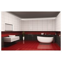 Faianta decorativa Opal Red-Black 20x50 - 2