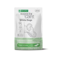 NATURES PROTECTION Superior Care White Dogs, XS-XL, Ton și Pește alb, plic hrană umedă câini, (topping), 70g - 3