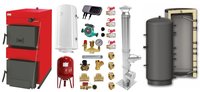 Pachet Centrala pe combustibil solid Sunsystem Burnit NWB 30 kW cu accesorii complete - 1