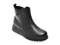 Ghete elegante din piele naturala FLAVIA PASSINI E2901, negre - 1