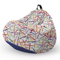 Fotoliu Puf Bean Bag tip Para L Confetti fundal alb - 5