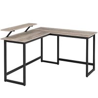 Birou de Colt Vasagle Negru-Ivoar 140x130x92.2 cm - 2