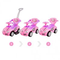Masinuta copii si bebe NOVOKIDS MegaCar, Cu melodii si lumini, Maner de impins pentru parinti detasabil, Functie trotineta fara pedale, Pentru interi - 1