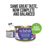 SCHESIR Complete Nutrition, Ton și Vită, conservă hrană umedă pisici, (în aspic), 85g - 4