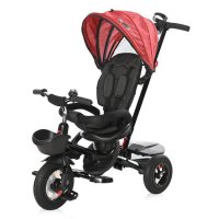Tricicleta Zippy Air pentru copii, control parental, 12-36 luni (Negru/Rosu) - 1