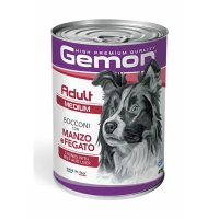 Gemon Chunks Adult Mediu, Vita si Ficat, 415 g - 1