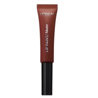 Ruj lichid mat Loreal Lip Paint, nuanta 213 Stripped Brown - 1