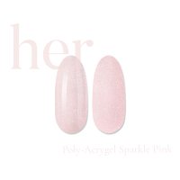 Her Poly-Acrygel SPARKLE PINK 30g - Gel pentru unghii cu stralucire roz - 1