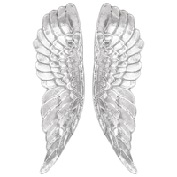 Sculptura Aripi de Inger Argintii 91x31x5 cm din Aluminiu - 3