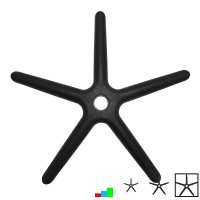 Baza stea D690 pentru scaune de birou - 1