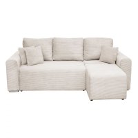 Coltar Canapea BEGA extensibil, cu arcuri si lada depozitare, colt interschimbabil, bej, 240x153x80 cm - 1