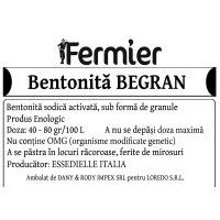 Bentonita Begran 25 kg pentru limpezirea vinului - ESSEDIELLE - 1