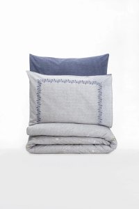Lenjerie 1 Persoana Nitsa Bleumarin (Bumbac 100%) - 3
