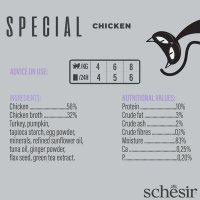 SCHESIR Special Light, Pui, plic hrană umedă fără cereale pisici, obezitate, (mousse), 70g - 5