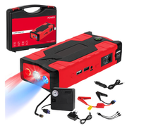 Jump starter power bank cu cabluri de pornire si compresor 10.000 mAh cutie de transport - 1