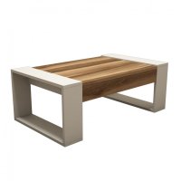 Masuta de Cafea Venüs - Walnut, Crem - 3