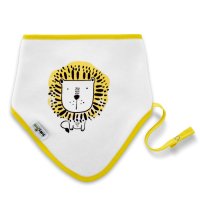 Baveta cu suport suzeta BabyJem Triangle White - 2