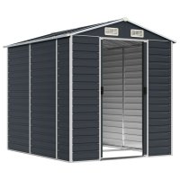 Sopron de gradina antracit din otel galvanizat - 191x215x198 cm - 3