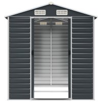 Sopron de gradina antracit din otel galvanizat - 191x215x198 cm - 5