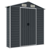 Sopron de gradina antracit din otel galvanizat - 191x215x198 cm - 8