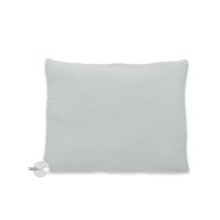 Perna clasica de dormit, Qmini, Cu husa detasabila cu fermoar, Din muselina dubla, 30x40 cm, Grey - 1