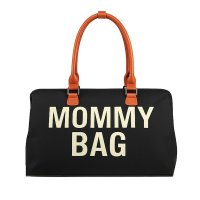 Geanta pentru mamici Baby Mix Mommy Bag, Spatioasa, 29 x 43 x 22 cm, cu Salteluta de Infasat, Neagra - 1