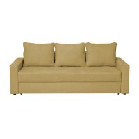 Canapea extensibila NICO II 3 locuri, galben, cu arcuri si lada de depozitare, dimensiuni 220x85x75 cm - 1