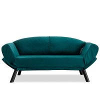 Canapea extensibila GENZO, 2 locuri, albastru petrol, 177x75x87 cm - 1