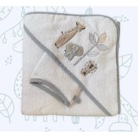 Prosop brodat cu manusa bebelus white Safari Fillikid - 1