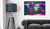 Tablou din plută - Colourful Crystals [Cork Map] 90x60 cm - 2