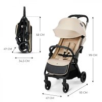 Carucior sport Kinderkraft Apino 0-22 kg dune beige - 8