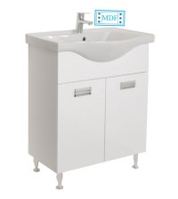 Set Baza front MDF si Lavoar seria 126, 65 cm, alb - 1