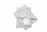 Lenjerie de pat pentru copii 4 piese Ursuletul Martinica albastru 70x110 cm 100x135 cm - 3