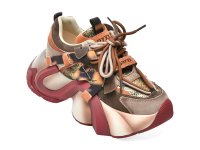 Pantofi sport GRYXX maro 5822 din piele ecologica pentru femei active - 1