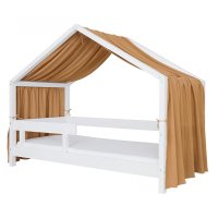 Baldachin muselina pentru pat tip casuta, Little Amy, Camel, 300 cm - 5