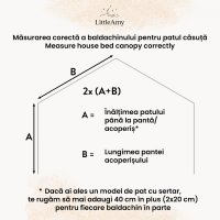 Baldachin muselina pentru pat tip casuta, Little Amy, Camel, 300 cm - 2