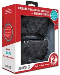 Pachet controlere wireless Armor3 NuChamp pentru Nintendo Switch (2 în 1) (Negru mat, Negru) - 4