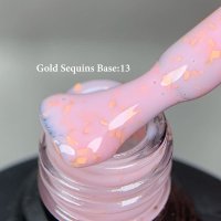 Rubber Base Everin Gold Sequins Collection 10ml- 13 - Everin - 2