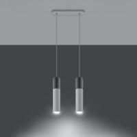 Lustra Suspendata Borgio Alb 30x6x90 cm - Eleganta Moderna - 3
