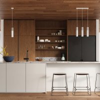 Lustra Suspendata Borgio Alb 30x6x90 cm - Eleganta Moderna - 6